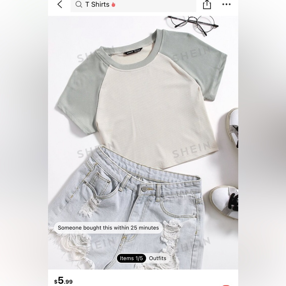 shein basic tee